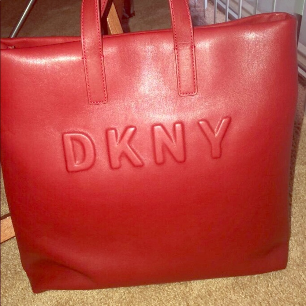Brand New Authentic Red DKNY Tilly LG Tote